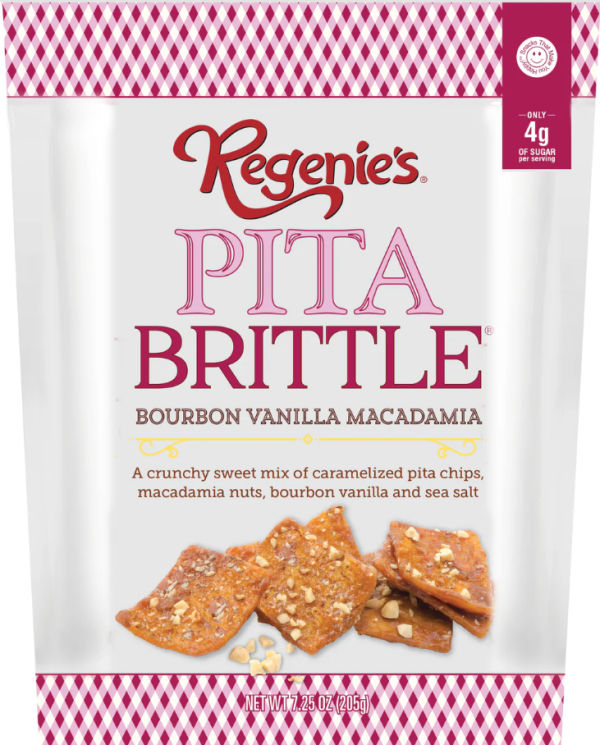 Regenie's Pita Brittle Bourbon Vanilla Macadamia 7.25oz 12ct